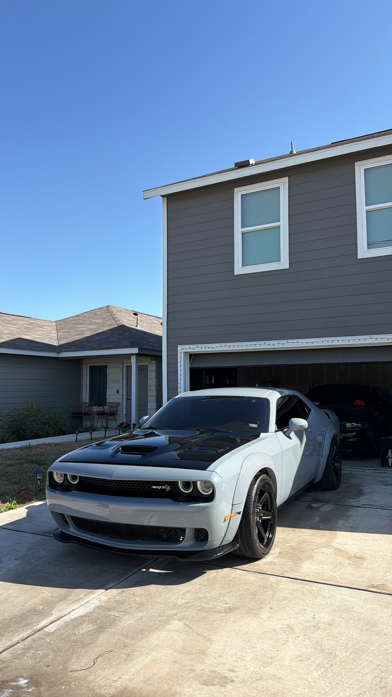 Dodge Challenger front view after maintenance detail in Shavano Park TX