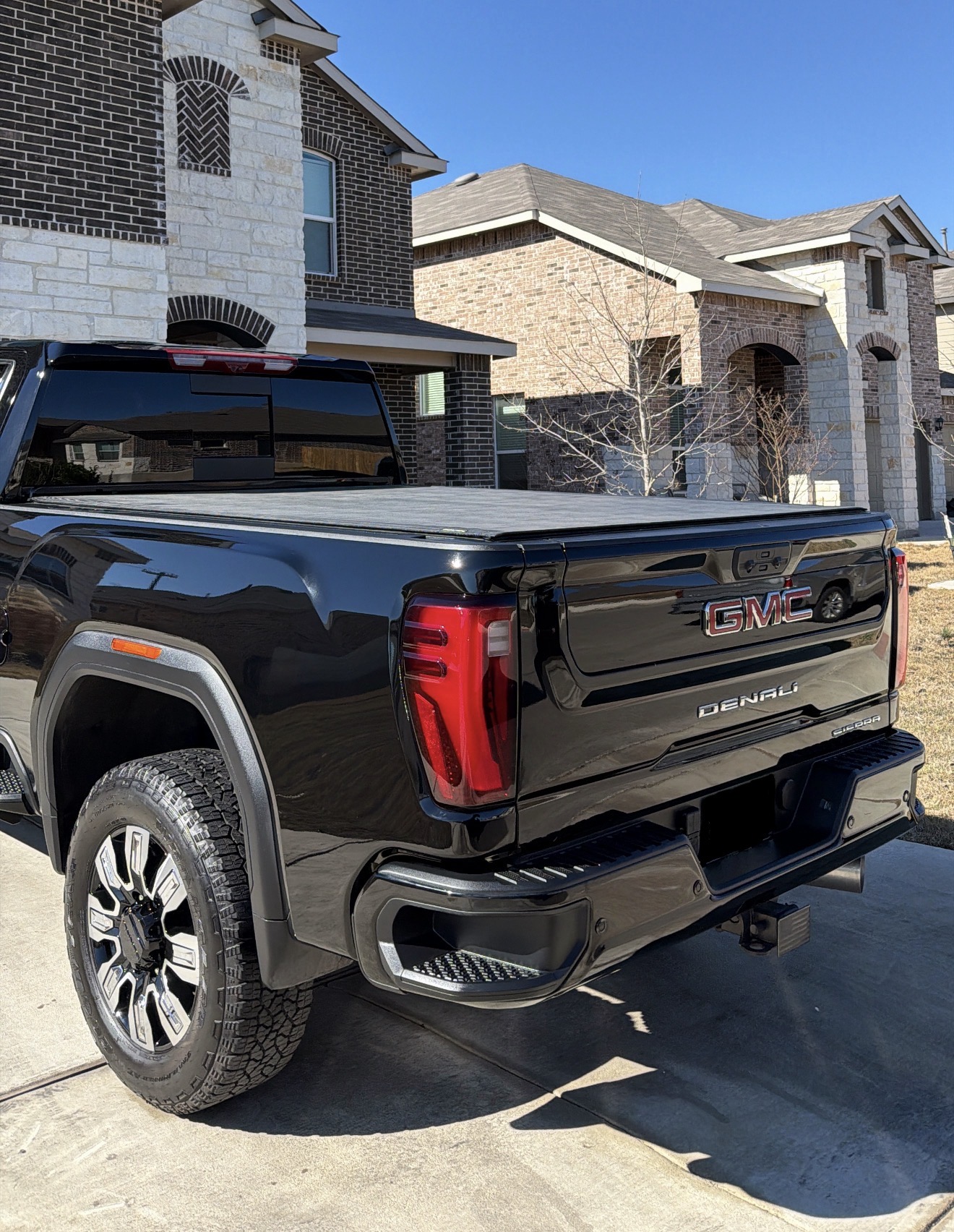 GMC Sierra Denali rear view showing deep gloss and paint protection